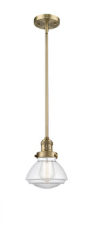 Olean - 1 Light - 7 inch - Brushed Brass - Stem Hung - Mini Pendant (3442|201S-BB-G322-LED)