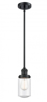 Dover - 1 Light - 5 inch - Matte Black - Stem Hung - Mini Pendant (3442|201S-BK-G314)