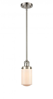 Dover - 1 Light - 5 inch - Brushed Satin Nickel - Stem Hung - Mini Pendant (3442|201S-SN-G311-LED)