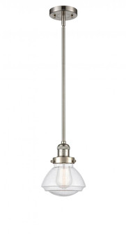 Olean - 1 Light - 7 inch - Brushed Satin Nickel - Stem Hung - Mini Pendant (3442|201S-SN-G324-LED)