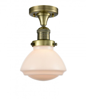 Olean - 1 Light - 7 inch - Antique Brass - Semi-Flush Mount (3442|517-1CH-AB-G321-LED)