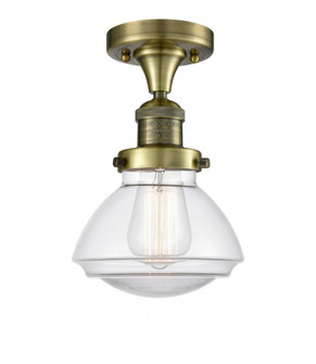 Olean - 1 Light - 7 inch - Antique Brass - Semi-Flush Mount (3442|517-1CH-AB-G322-LED)