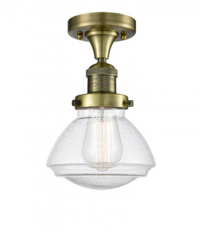 Olean - 1 Light - 7 inch - Antique Brass - Semi-Flush Mount (3442|517-1CH-AB-G324)