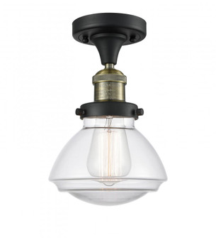 Olean - 1 Light - 7 inch - Black Antique Brass - Semi-Flush Mount (3442|517-1CH-BAB-G322)