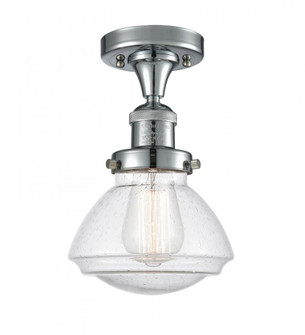 Olean - 1 Light - 7 inch - Polished Chrome - Semi-Flush Mount (3442|517-1CH-PC-G324-LED)
