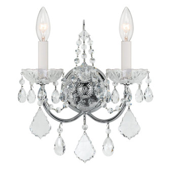 Imperial 2 Light Clear Italian Crystal Polished Chrome Sconce (205|3222-CH-CL-I)