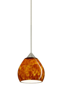 Besa Pendant For Multiport Canopy Tay Tay Satin Nickel Amber Cloud 1x5W LED (127|X-560518-LED-SN)