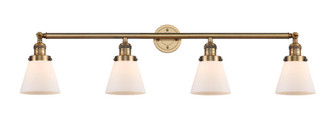 Cone - 4 Light - 42 inch - Brushed Brass - Adjustable Bath Vanity Light (3442|215-BB-G61)