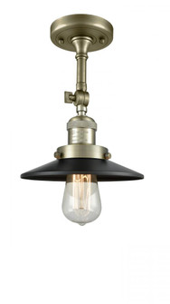 Railroad - 1 Light - 8 inch - Antique Brass - Adjustable Semi-Flush Mount (3442|201F-AB-M6)