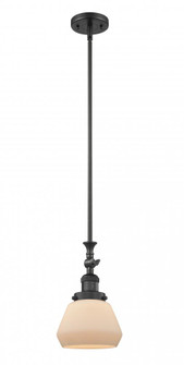 Fulton - 1 Light - 7 inch - Matte Black - Stem Hung - Adjustable Mini Pendant (3442|206-BK-G171)