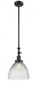 Seneca Falls - 1 Light - 10 inch - Matte Black - Stem Hung - Adjustable Mini Pendant (3442|206-BK-G222)