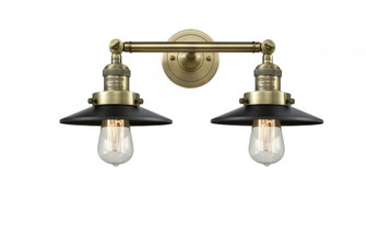 Railroad - 2 Light - 18 inch - Antique Brass - Adjustable Bath Vanity Light (3442|208-AB-M6)
