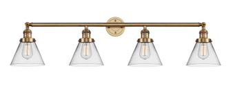 Cone - 4 Light - 44 inch - Brushed Brass - Adjustable Bath Vanity Light (3442|215-BB-G42-LED)