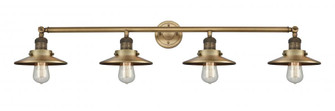 Railroad - 4 Light - 44 inch - Brushed Brass - Adjustable Bath Vanity Light (3442|215-BB-M4-LED)