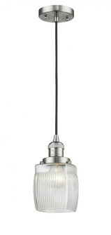 Colton - 1 Light - 6 inch - Brushed Satin Nickel - Cord hung - Mini Pendant (3442|201C-SN-G302-LED)