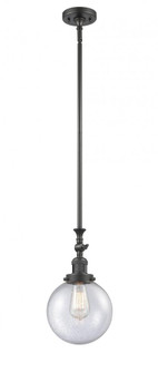 Beacon - 1 Light - 8 inch - Oil Rubbed Bronze - Stem Hung - Adjustable Mini Pendant (3442|206-OB-G204-8)