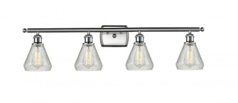 Conesus - 4 Light - 36 inch - Brushed Satin Nickel - Bath Vanity Light (3442|516-4W-SN-G275-LED)