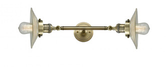 Halophane - 2 Light - 9 inch - Antique Brass - Adjustable Bath Vanity Light (3442|208L-AB-G2)