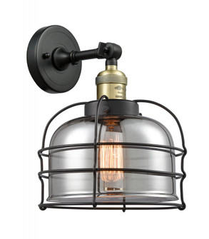 Bell Cage - 1 Light - 9 inch - Black Antique Brass - Semi-Flush Mount (3442|201F-BAB-G73-CE)