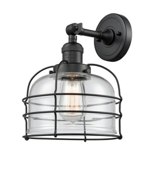 Bell Cage - 1 Light - 9 inch - Matte Black - Semi-Flush Mount (3442|201F-BK-G72-CE)