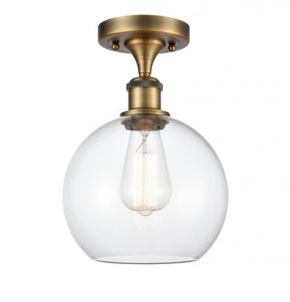 Athens - 1 Light - 8 inch - Brushed Brass - Semi-Flush Mount (3442|516-1C-BB-G122)