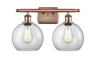 Athens - 2 Light - 18 inch - Antique Copper - Bath Vanity Light (3442|516-2W-AC-G122)