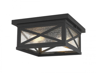 2 Light Outdoor Flush Mount (276|583F-BK)