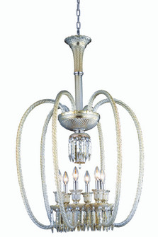 Majestic 6 light Golden Teak Chandelier Golden Teak (Smoky) Elegant Cut Crystal (758|8906D24GT-GT/EC)