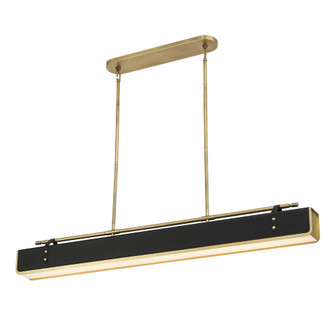 Valise 60-in Vintage Brass/Tuxedo Leather LED Pendant (7713|PD307960VBTL)