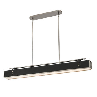 Valise 60-in Aged Nickel/Tuxedo Leather LED Pendant (7713|PD307960ANTL)