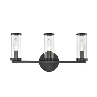 Revolve Clear Glass/Urban Bronze 3 Lights Damp-Rated Wall/Vanity Light (7713|WV309033UBCG)