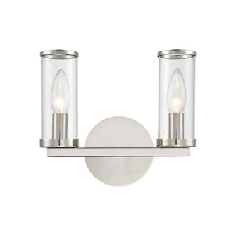 Revolve Clear Glass/Polished Nickel 2 Lights Wall/Vanity (7713|WV309022PNCG)