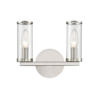 Revolve Clear Glass/Polished Nickel 2 Lights Damp-Rated Wall/Vanity Light (7713|WV309022PNCG)
