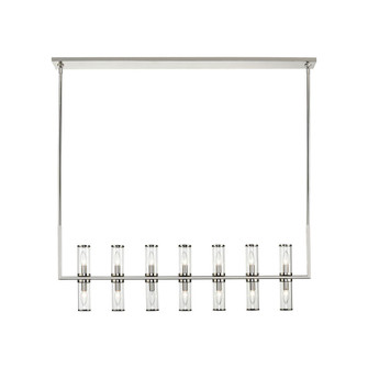 Revolve Clear Glass/Polished Nickel 14 Lights Linear Pendant (7713|LP309077PNCG)