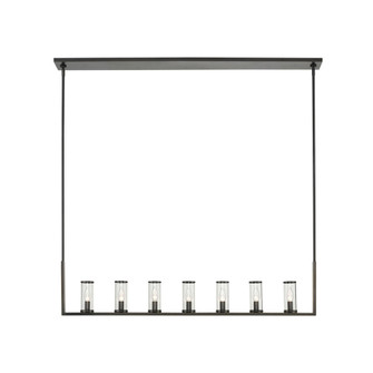 Revolve Clear Glass/Urban Bronze 7 Lights Linear Pendant (7713|LP309007UBCG)