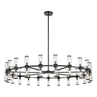 Revolve Clear Glass/Urban Bronze 42 Lights Chandelier (7713|CH309042UBCG)