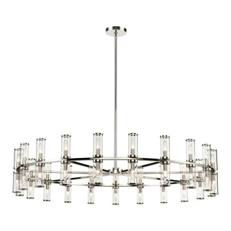 Revolve Clear Glass/Polished Nickel 42 Lights Chandeliers (7713|CH309042PNCG)