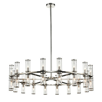 Revolve Clear Glass/Polished Nickel 36 Lights Chandeliers (7713|CH309036PNCG)