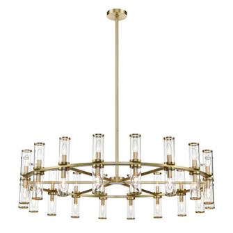 Revolve Clear Glass/Natural Brass 36 Lights Chandelier (7713|CH309036NBCG)