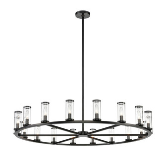 Revolve Clear Glass/Urban Bronze 18 Lights Chandelier (7713|CH309018UBCG)