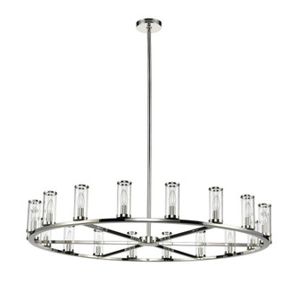 Revolve Clear Glass/Polished Nickel 18 Lights Chandeliers (7713|CH309018PNCG)