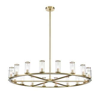 Revolve Clear Glass/Natural Brass 18 Lights Chandeliers (7713|CH309018NBCG)