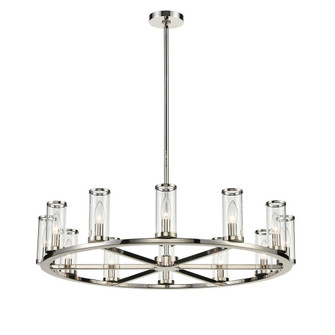 Revolve Clear Glass/Polished Nickel 12 Lights Chandeliers (7713|CH309012PNCG)
