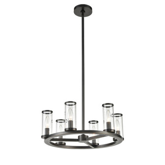 Revolve Clear Glass/Urban Bronze 6 Lights Chandelier (7713|CH309006UBCG)