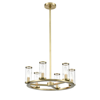 Revolve Clear Glass/Natural Brass 6 Lights Chandelier (7713|CH309006NBCG)