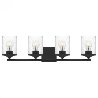Abner 4-Light Matte Black Vanity Light (26|ABR8628MBK)