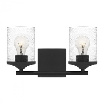 Abner 2-Light Matte Black Vanity Light (26|ABR8614MBK)