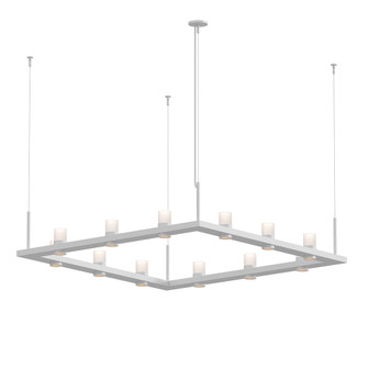 4' Square LED Pendant with Etched Cylinder Uplight Trim (107|20QWS04C)