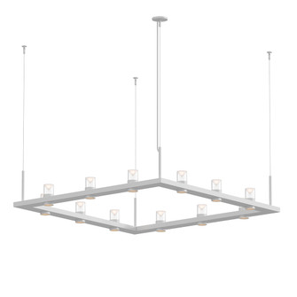 4' Square LED Pendant with Clear w/Cone Uplight Trim (107|20QWS04B)
