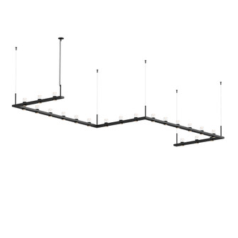4' x 16' Zig-Zag LED Pendant with Clear w/Cone Uplight Trim (107|20QKZ46B)